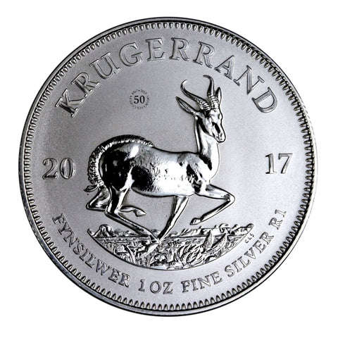 2017 Fine Silver 1oz Krugerrand (50th year anniversary) In Capsule (UNC)