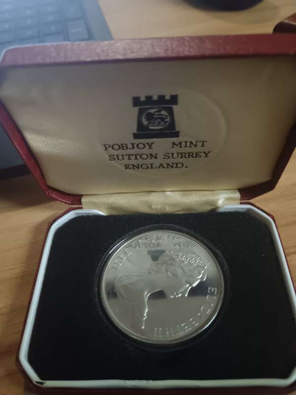 Isle of Man 1977 - Proof Silver One Crown - Queen`s Silver Jubilee