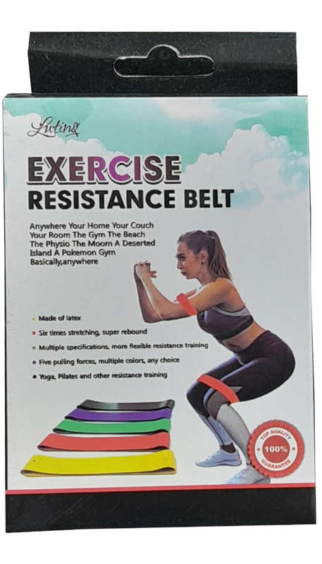 Exercise Resistance band - 5 piece set -  twin pack