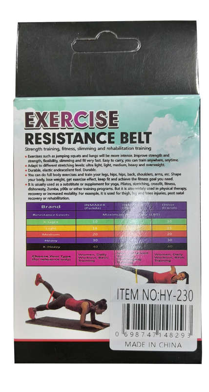 Exercise Resistance band - 5 piece set -  twin pack