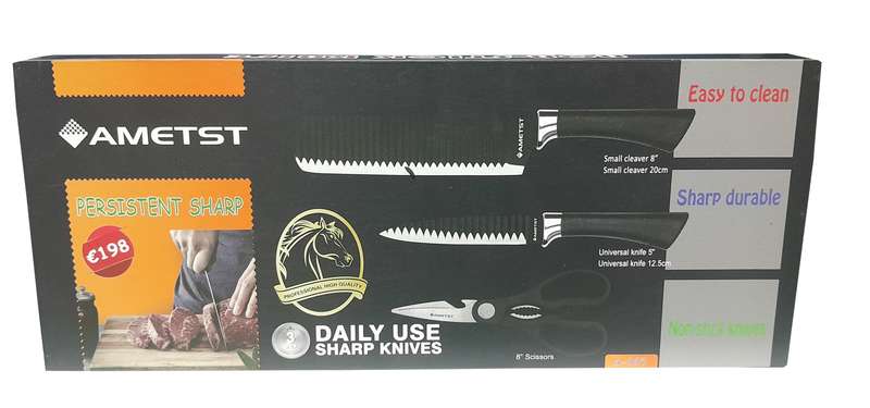 3 Piece non-stick Knife set