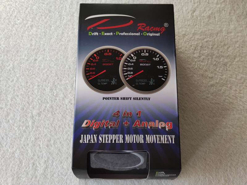 Depo Racing 4 in 1 Gauge - Oil Pressure & Temperature, Voltage, Boost Pressure