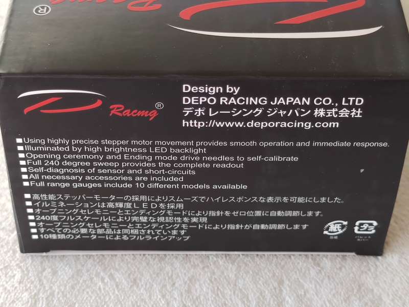 Depo Racing 4 in 1 Gauge - Oil Pressure & Temperature, Voltage, Boost Pressure
