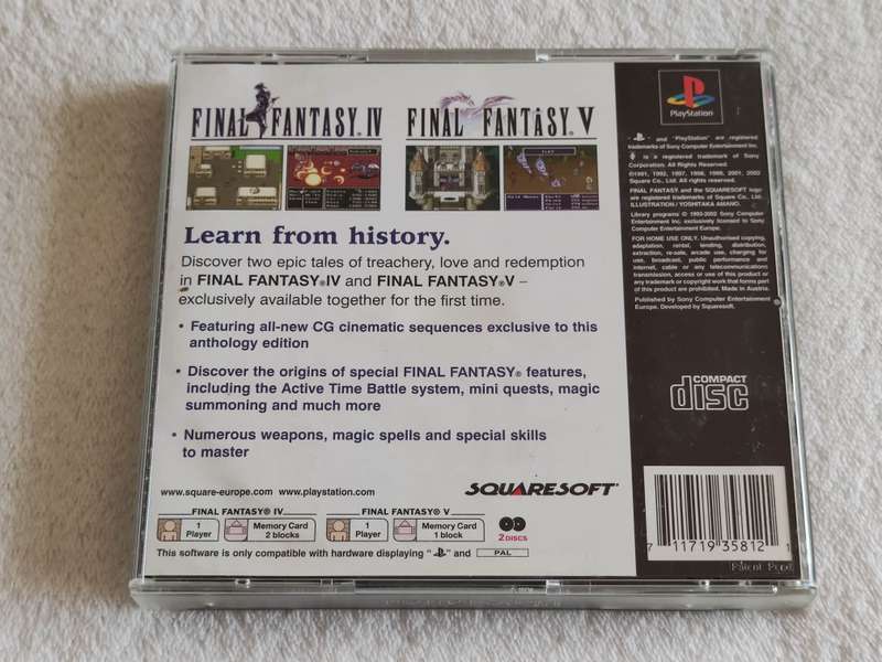 Final Fantasy Anthology - PS1 / Playstation One Game (PAL)