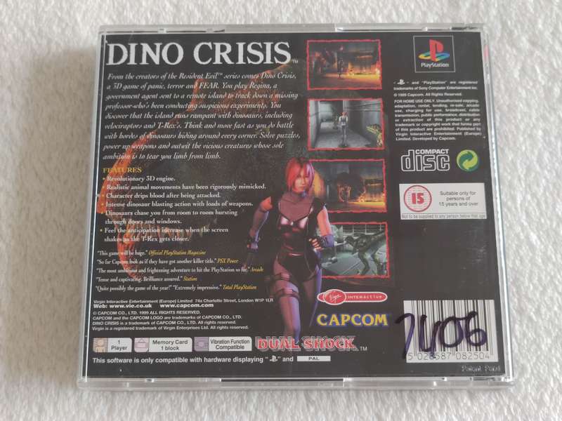 Dino Crisis - PS1 / Playstation One Game (PAL)
