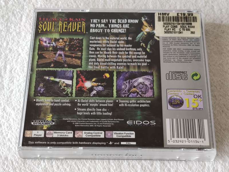 Legacy Of Kain: Soul Reaver - PS1 / Playstation One Game (PAL)