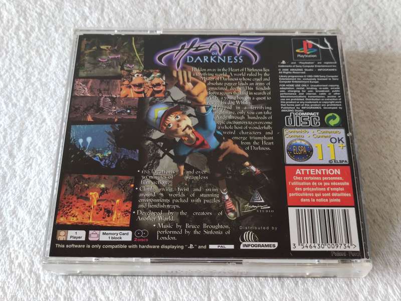Heart Of Darkness - PS1 / Playstation One Game (PAL)