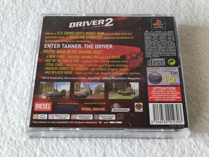 Driver 2 - PS1 / Playstation One Game (PAL)
