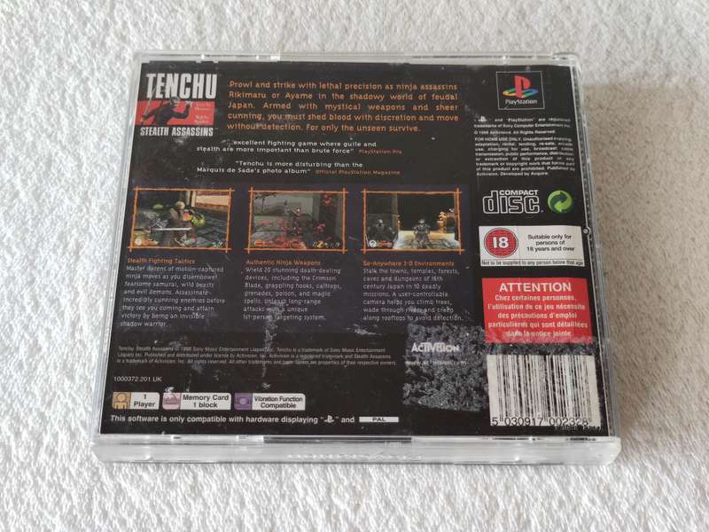 Tenchu: Stealth Assassins - PS1 / Playstation One Game (PAL)