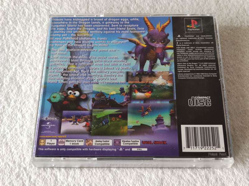 Spyro: Year Of The Dragon - PS1 / Playstation One Game (PAL)