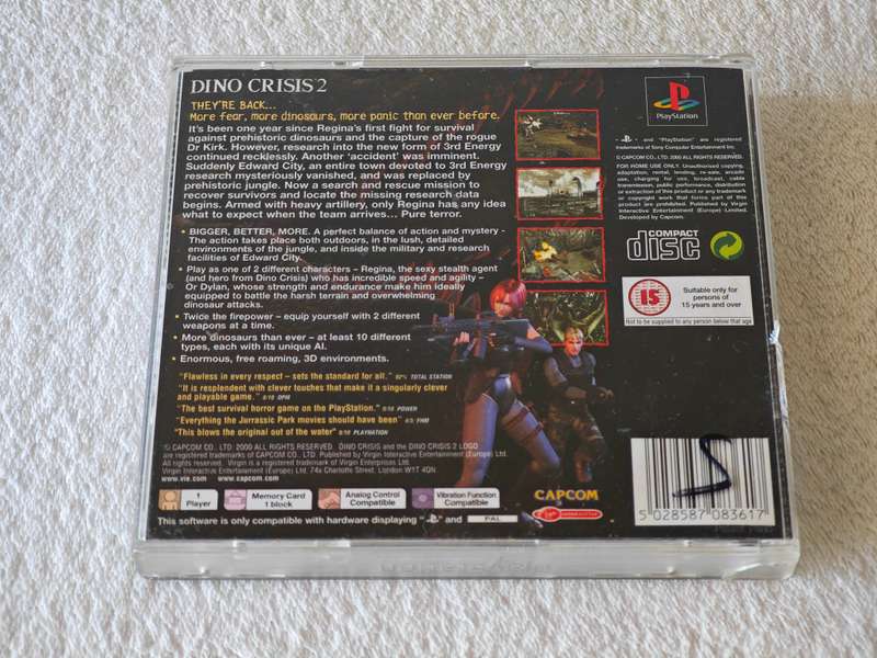 Dino Crisis 2 - PS1 / Playstation One Game (PAL)
