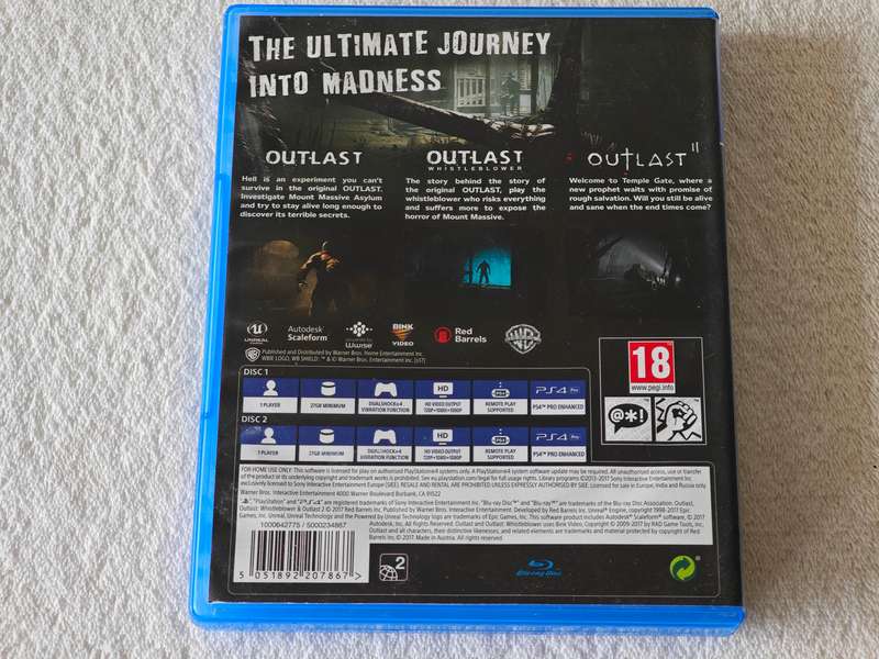Outlast Trinity (Disc 1) - PS4 / Playstation 4 Game