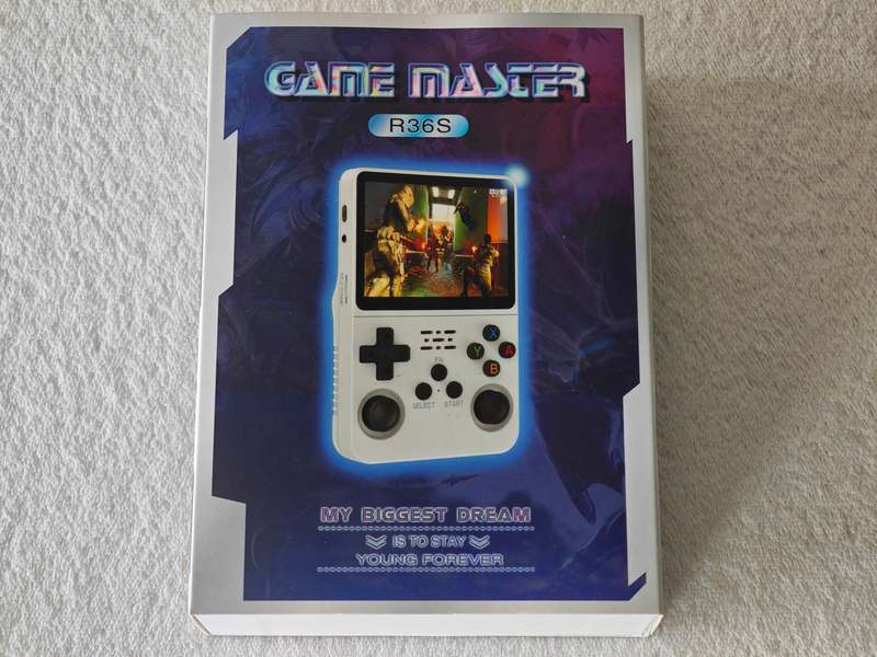 R36S Retro Handheld Video Game Console - 64GB Purple