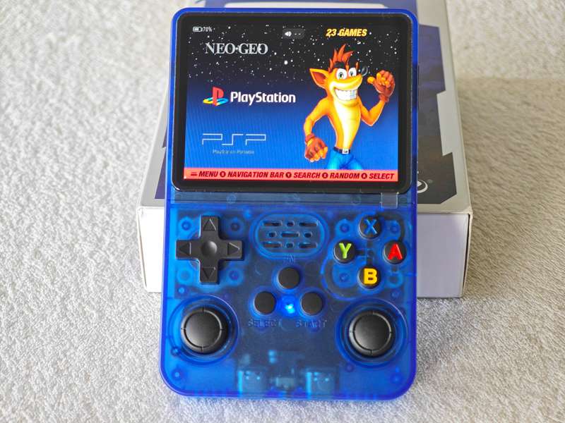 R36S Retro Handheld Video Game Console - 64GB Blue