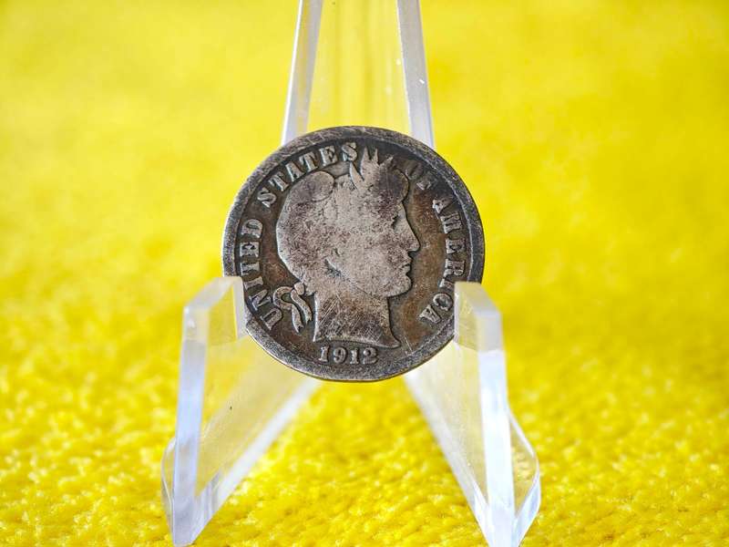 1912 USA One Dime / 10 Cent (Barber Dime)