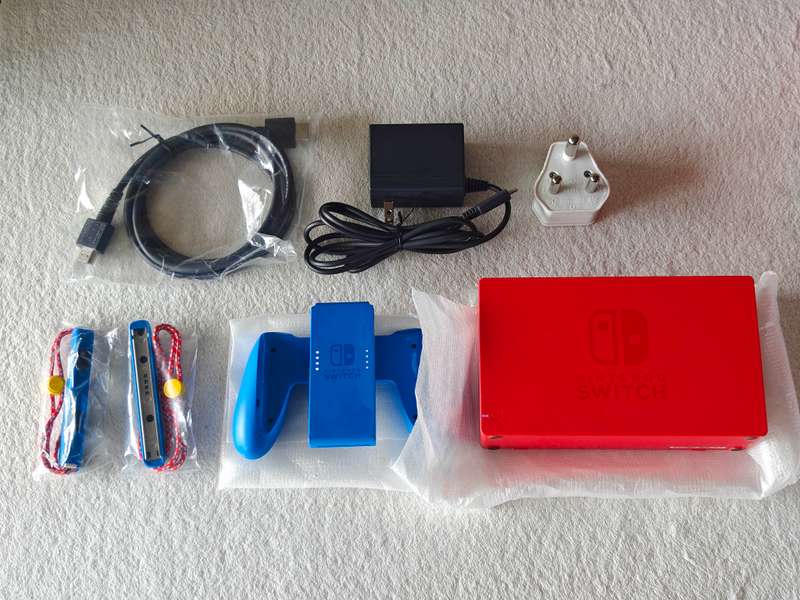 V2 Nintendo Switch Console - Mario Red & Blue Edition