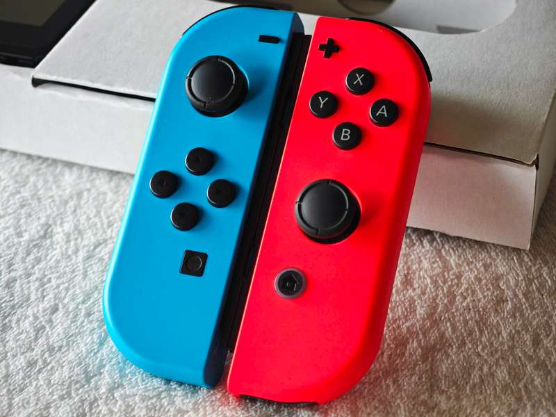 V2 Nintendo Switch Console - Neon Red & Blue