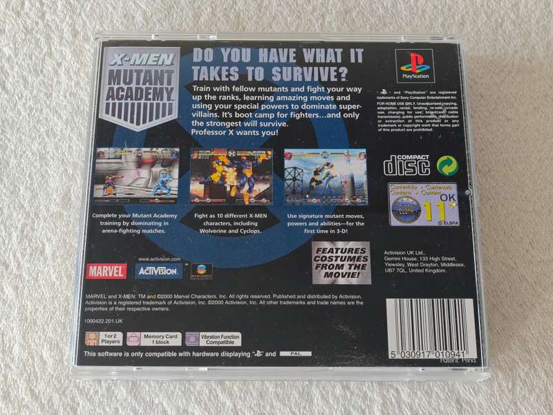 X-Men Mutant Academy - PS1 / Playstation One Game (PAL)