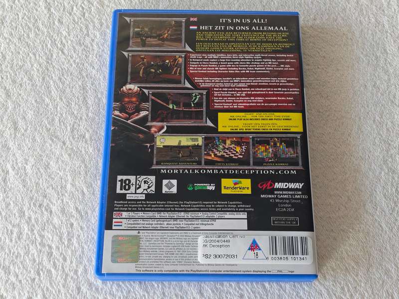 Mortal Kombat Deception - PS2/Playstation 2 Game (PAL)
