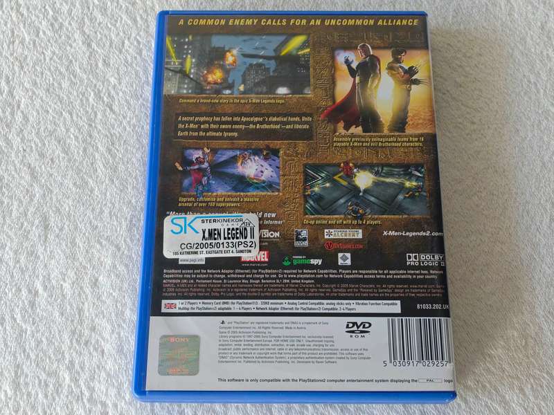 X-Men Legends II: Rise Of Apocalypse - PS2/Playstation 2 Game (PAL)