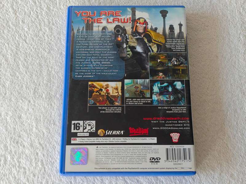 Judge Dredd: Dredd Vs Death - PS2/Playstation 2 Game (PAL)