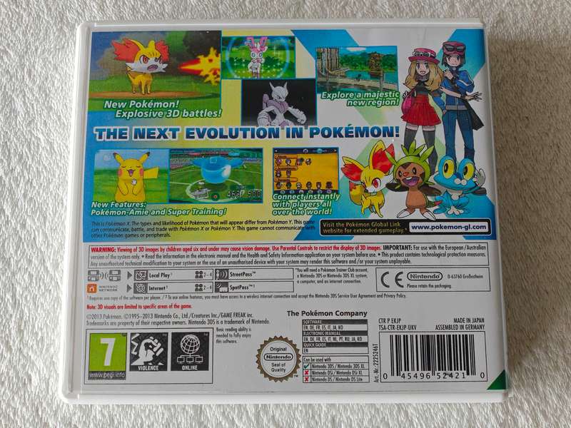 Pokemon X - Nintendo 3DS Game (EUR)
