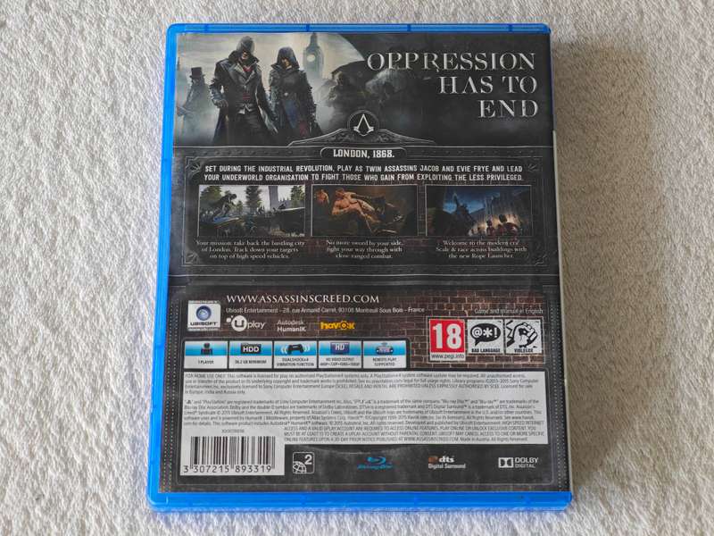 Assassins Creed Syndicate - PS4 / Playstation 4 Game