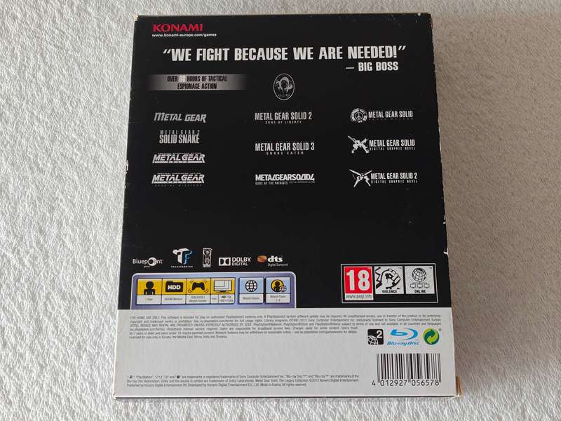 Metal Gear Solid The Legacy Collection - PS3/Playstation 3 Game