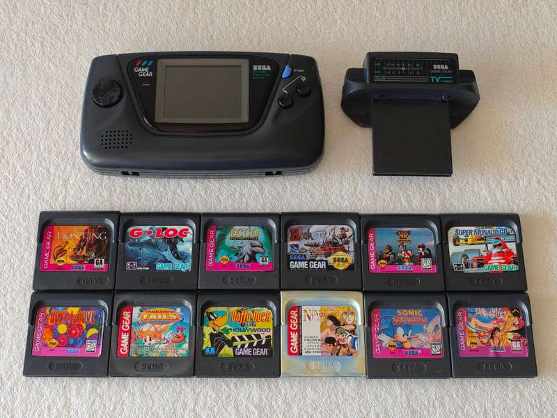 SEGA Game Gear Console + Games + TV Tuner
