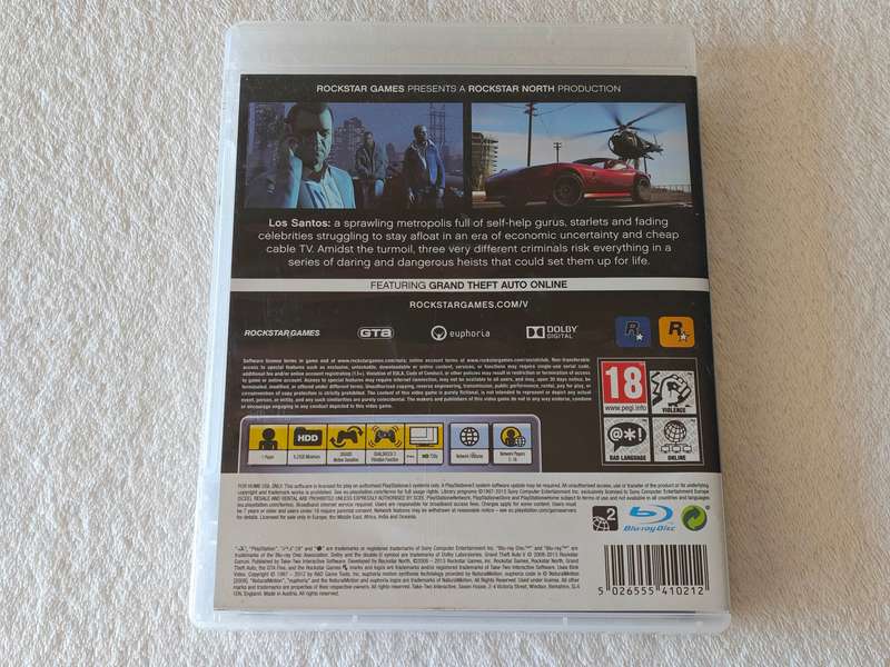 GTA 5 / Grand Theft Auto V - PS3/Playstation 3 Game