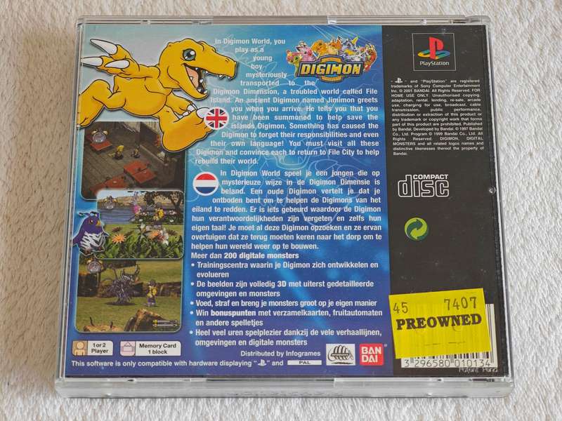 Digimon World - PS1 / Playstation One Game (PAL)