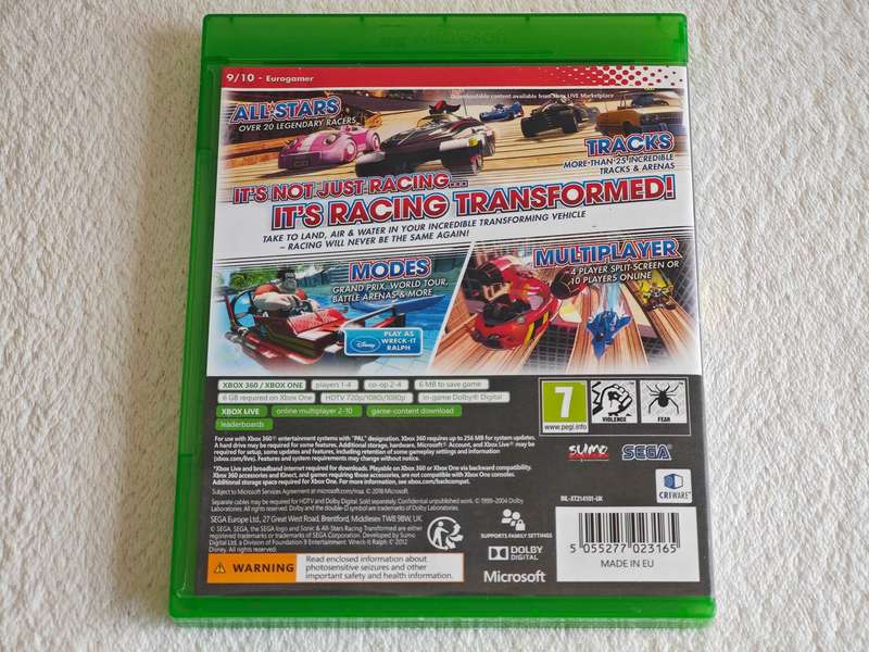 Sonic All-Stars Racing Transformed - Xbox 360 Game (PAL)