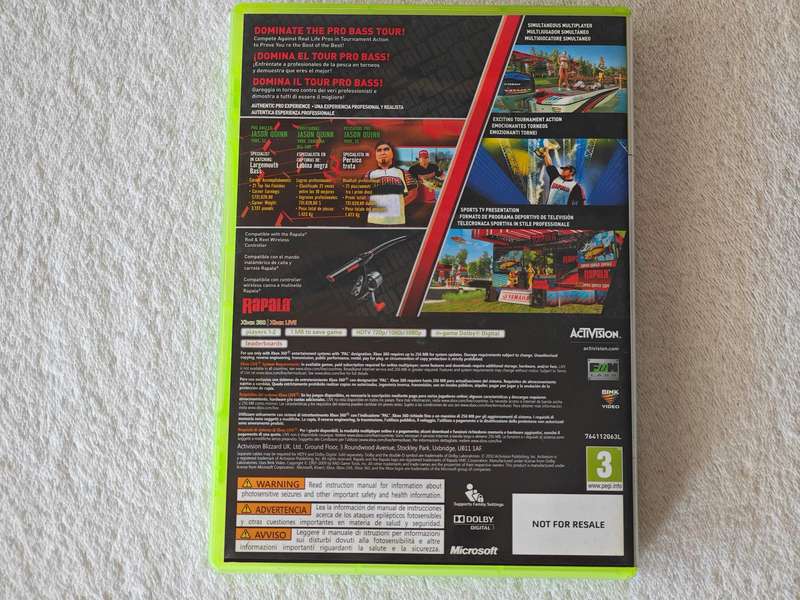 Rapala Pro Bass Fishing + Fishing Rod - Xbox 360 Game (PAL)