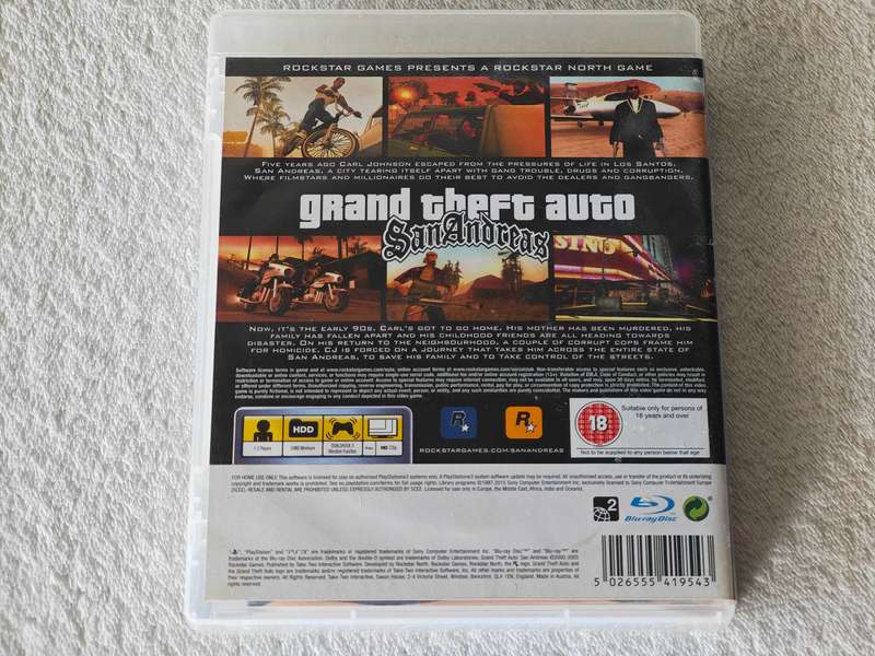 Grand Theft Auto: San Andreas - PS3/Playstation 3 Game