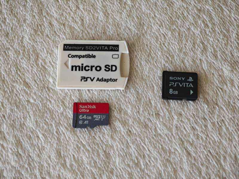 Playstation Vita Console + SD2Vita + 8GB Memory Card (Model 1104 - WiFi/3G)