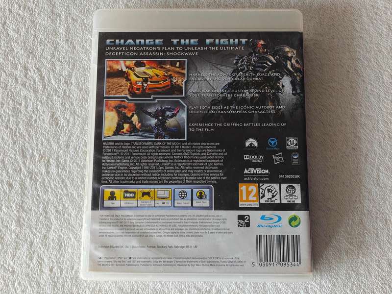 Transformers: Dark Of The Moon - PS3/Playstation 3 Game