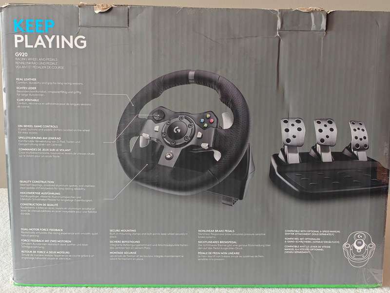 Logitech G920 Driving Force Racing Wheel (Xbox One / Xbox Series / PC)