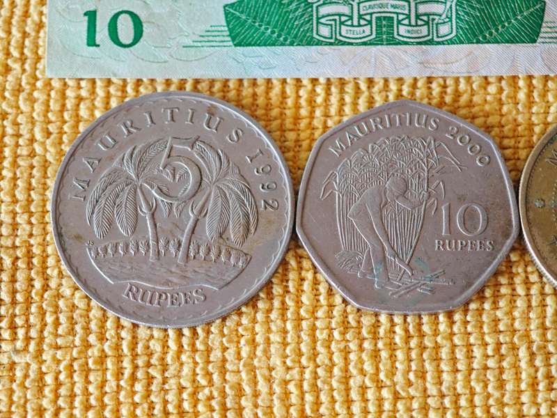 Mauritius Coins + Bank Note