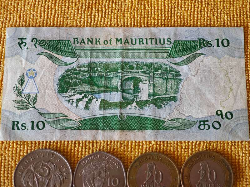 Mauritius Coins + Bank Note