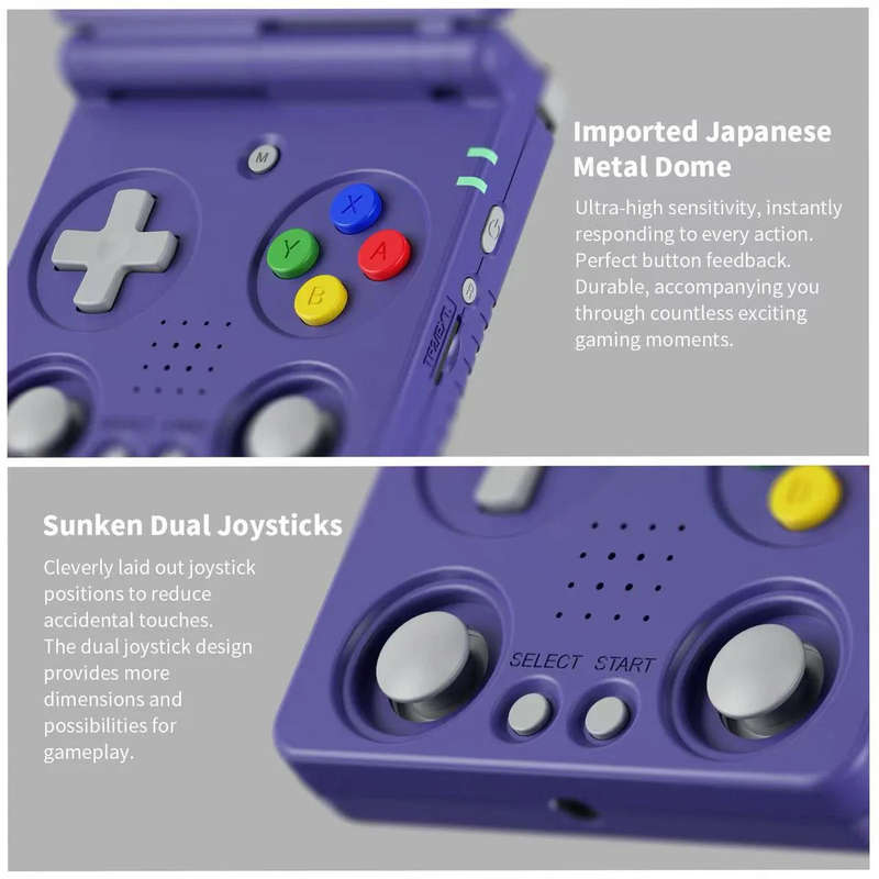Anbernic RG 34XXSP Portable Retro Handheld Game Console 64GB Indigo