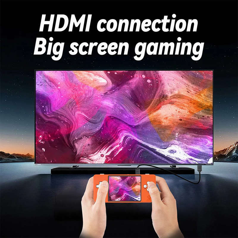 Anbernic RG28XX Portable Retro Handheld Game Console 64GB Lava Orange