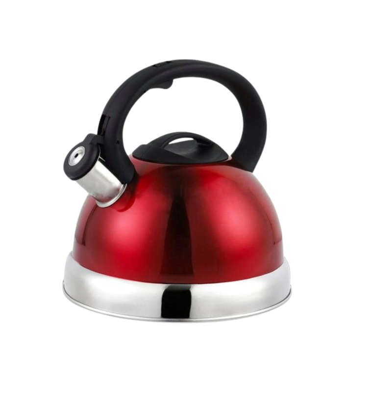 3L Stainless Steel Whistling Kettle - RED - ECCO BRK501