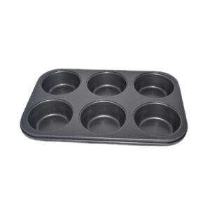 Prestige - 6 Cup Jumbo Muffin Pan - Black