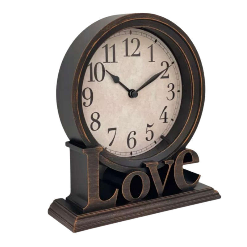 Retro Love Stand Analogue Clock