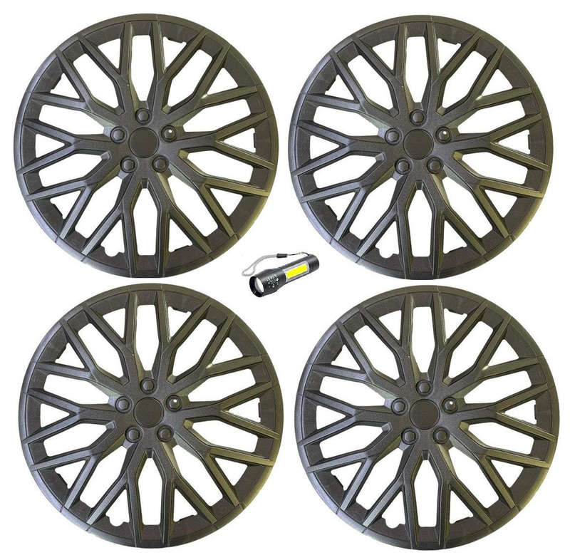 Auto Gear 15" ABS Wheel Cover 4 Piece - Anthracite and Torch