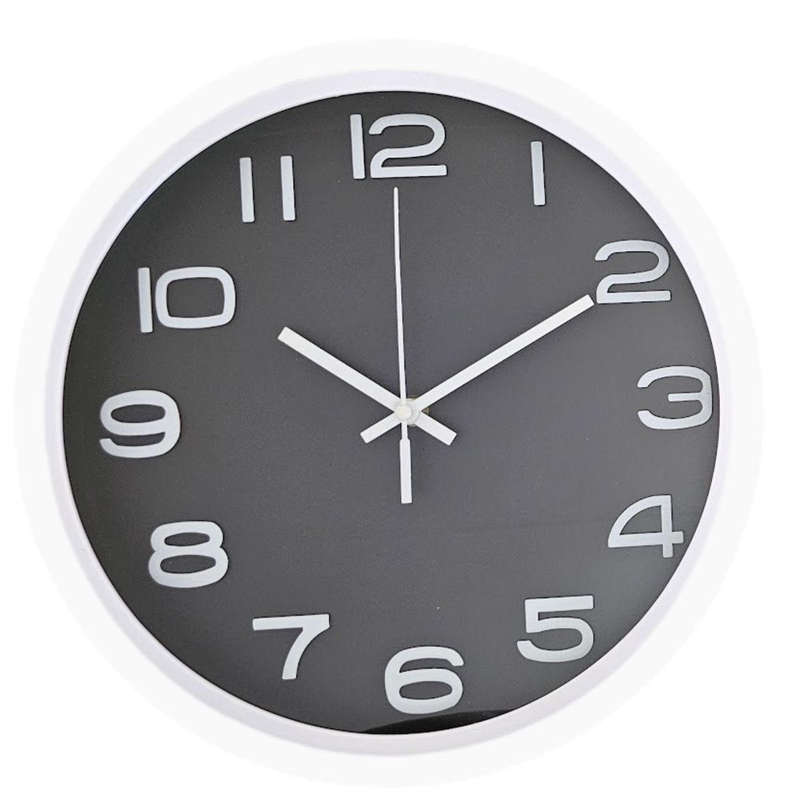 Simple Analogue Design Wall Clock - Black