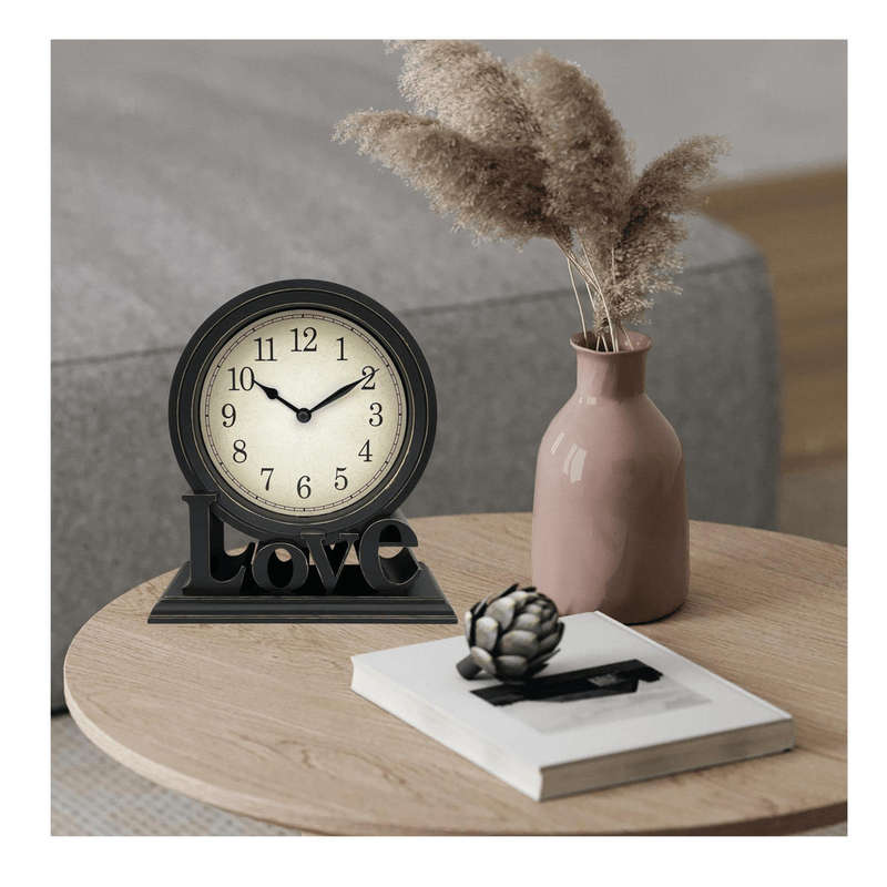 Retro Love Stand Analogue Clock