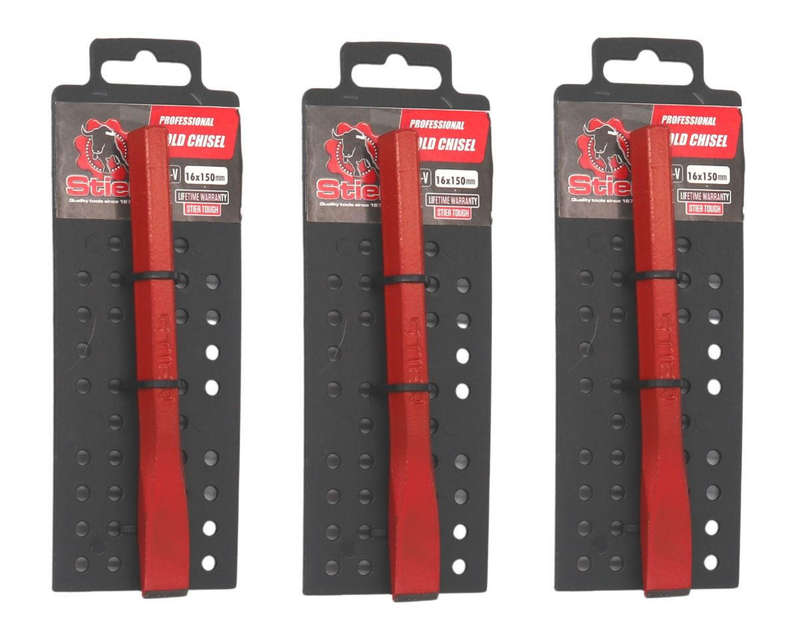 Stier High Quality Professional Cold Chisel 16X150mm - 3 Pack
