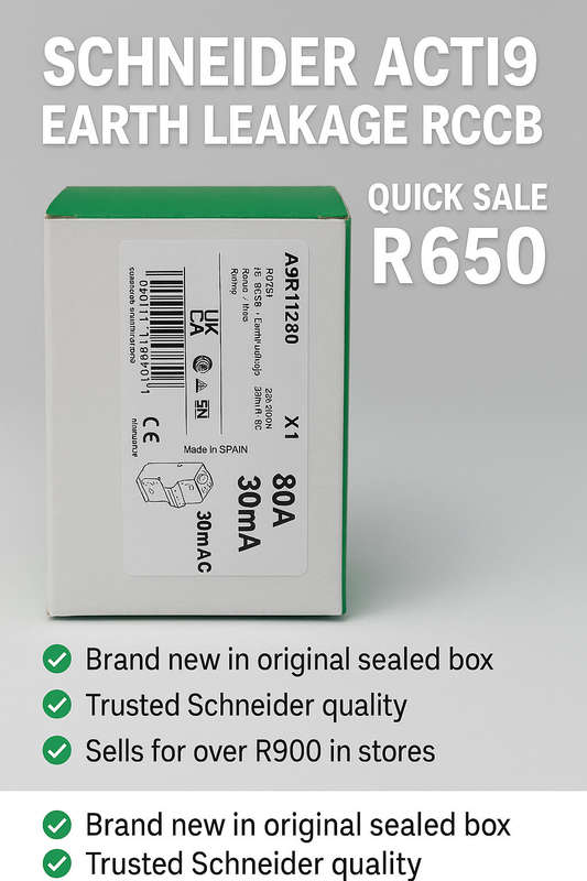 Schneider Acti9 Earth Leakage RCCB  80A, 2P, 30mA  Brand New