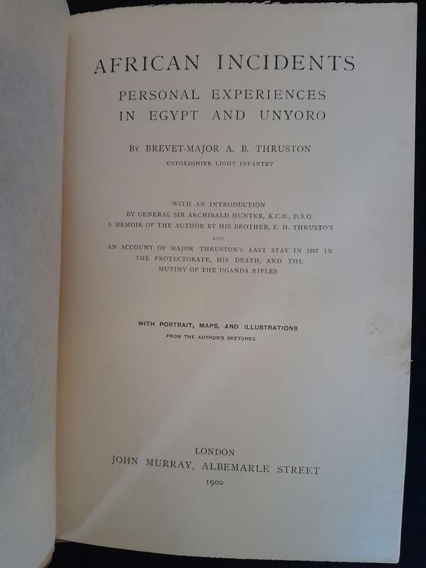 African Incidents - By Major A.B. Thruston